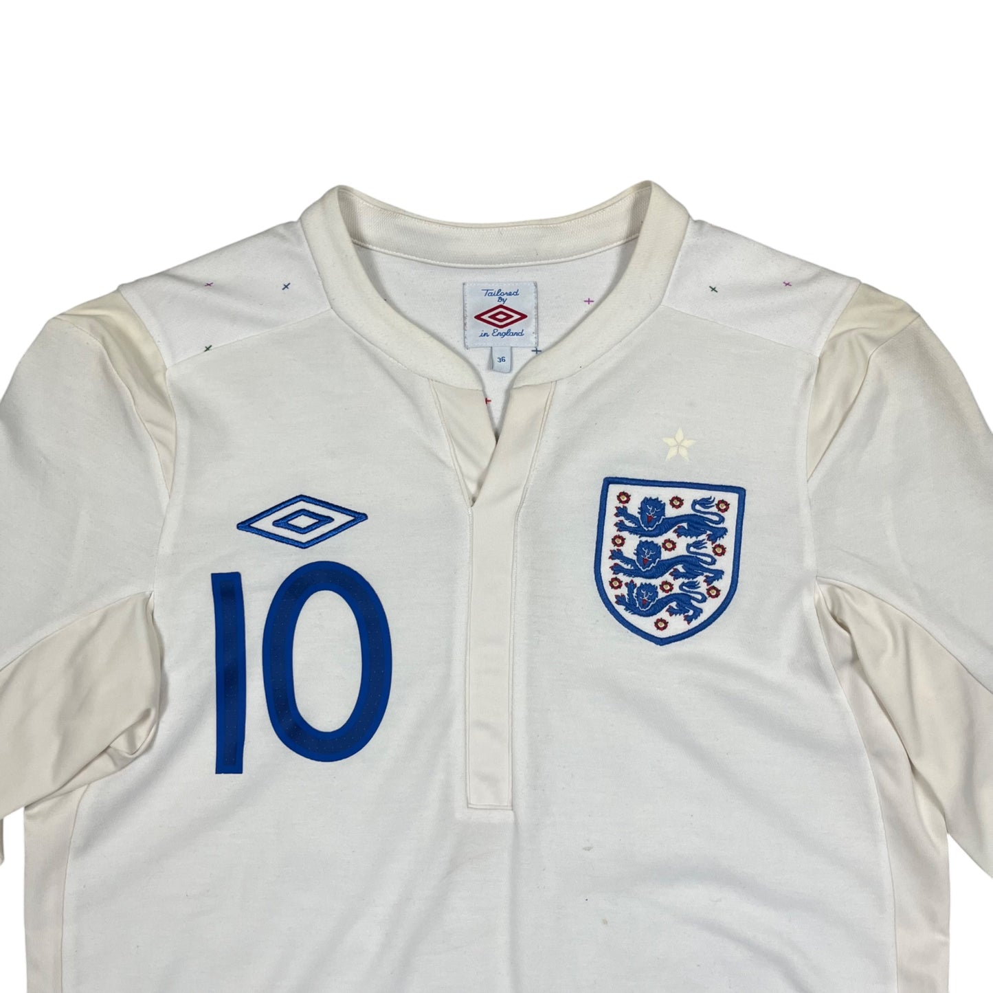 Umbro Retro England Wayne Rooney Trikot in weiß/blau Größe (S)