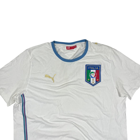 Puma Retro Italien T-Shirt in weiß/blau Größe (L)