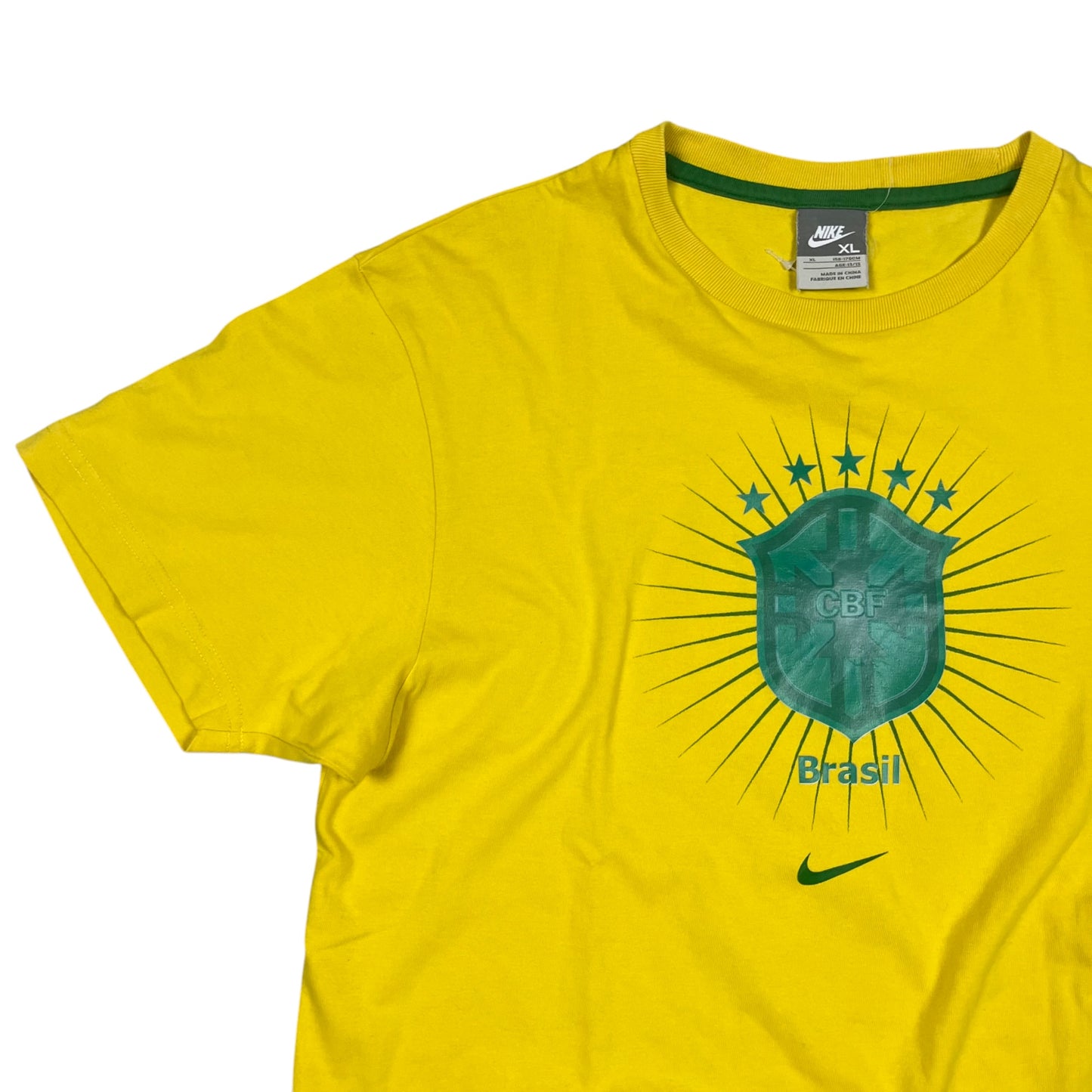 Nike Tiempo Brasilien T-Shirt in gelb/grün Größe (S)
