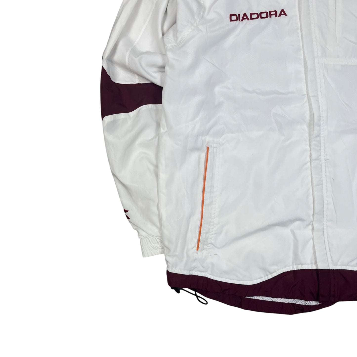 Diadora Retro AS Roma Trackjacket in weiß/rot Größe (M)