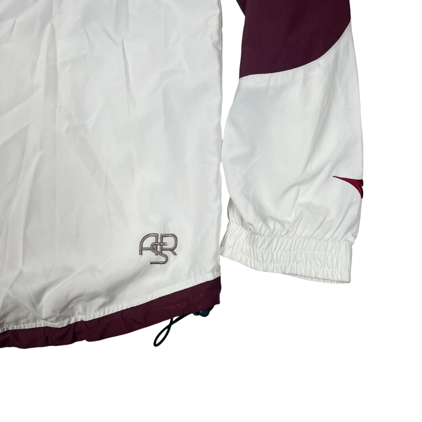 Diadora Retro AS Roma Trackjacket in weiß/rot Größe (M)