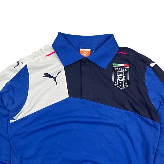 Puma Italia langarm Oberteil in blau, weiß Größe (L)