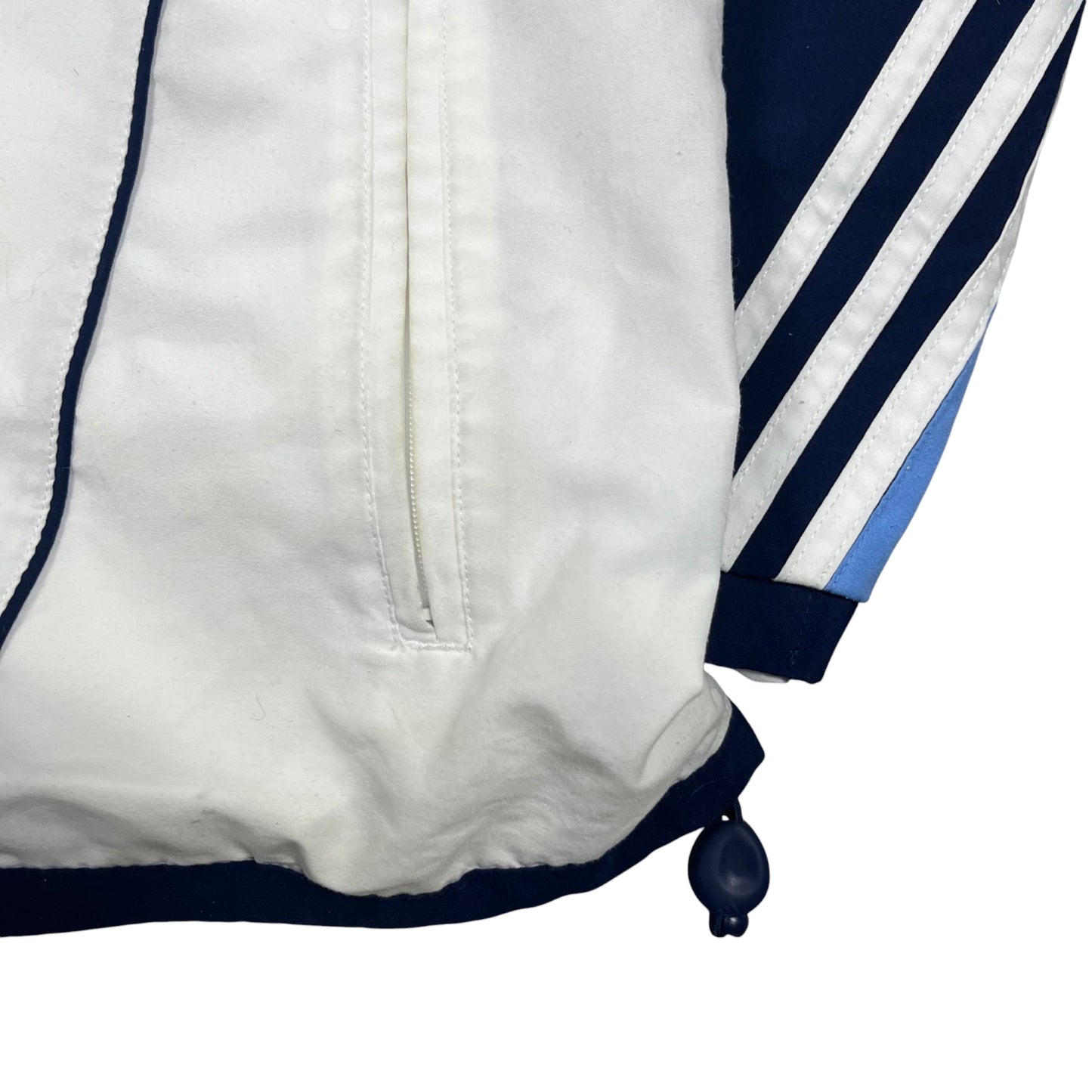 Real Madrid Retro Trainingsjacke in weiß/blau Größe (L)