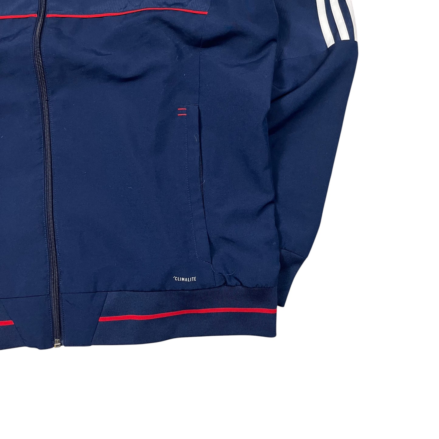 Adidas FC Bayern Trackjacket in dunkelblau/weiß/rot Größe (M)