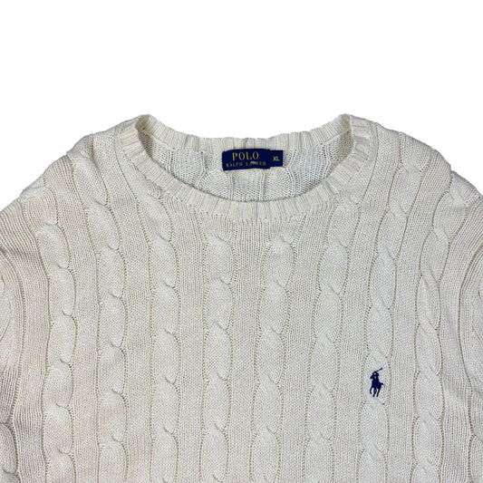 Ralph Lauren Knitsweater in beige/dunkelblau Größe (XL)