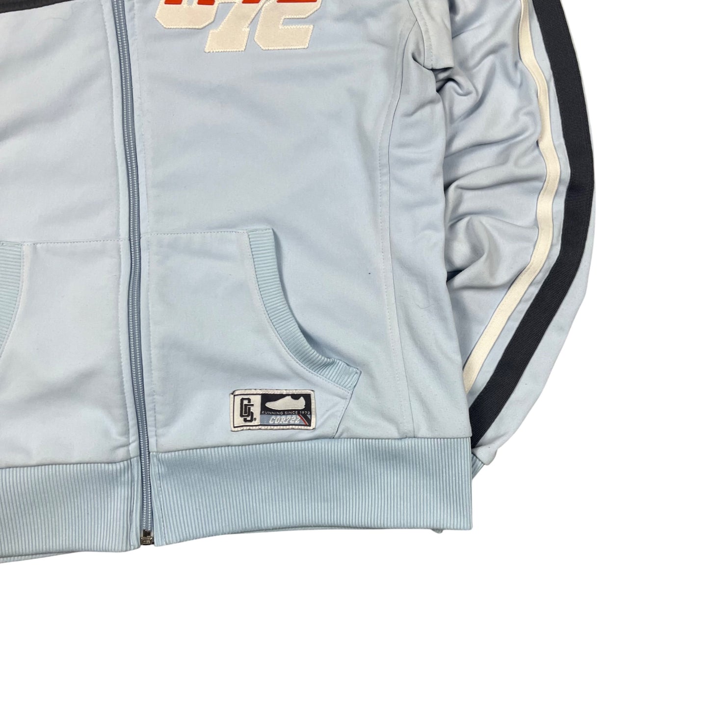 Nike Cortez 72 Trainingsjacke in babyblau/weiß/grau Größe (S)