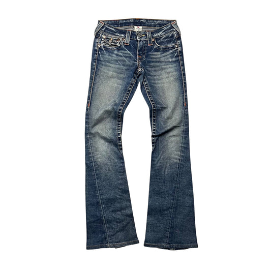 True Religion Women Bootcut Jeans in dunkelblau Größe (24/S)