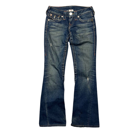 True Religion Women Bootcut Jeans in dunkelblau Größe (24/S)