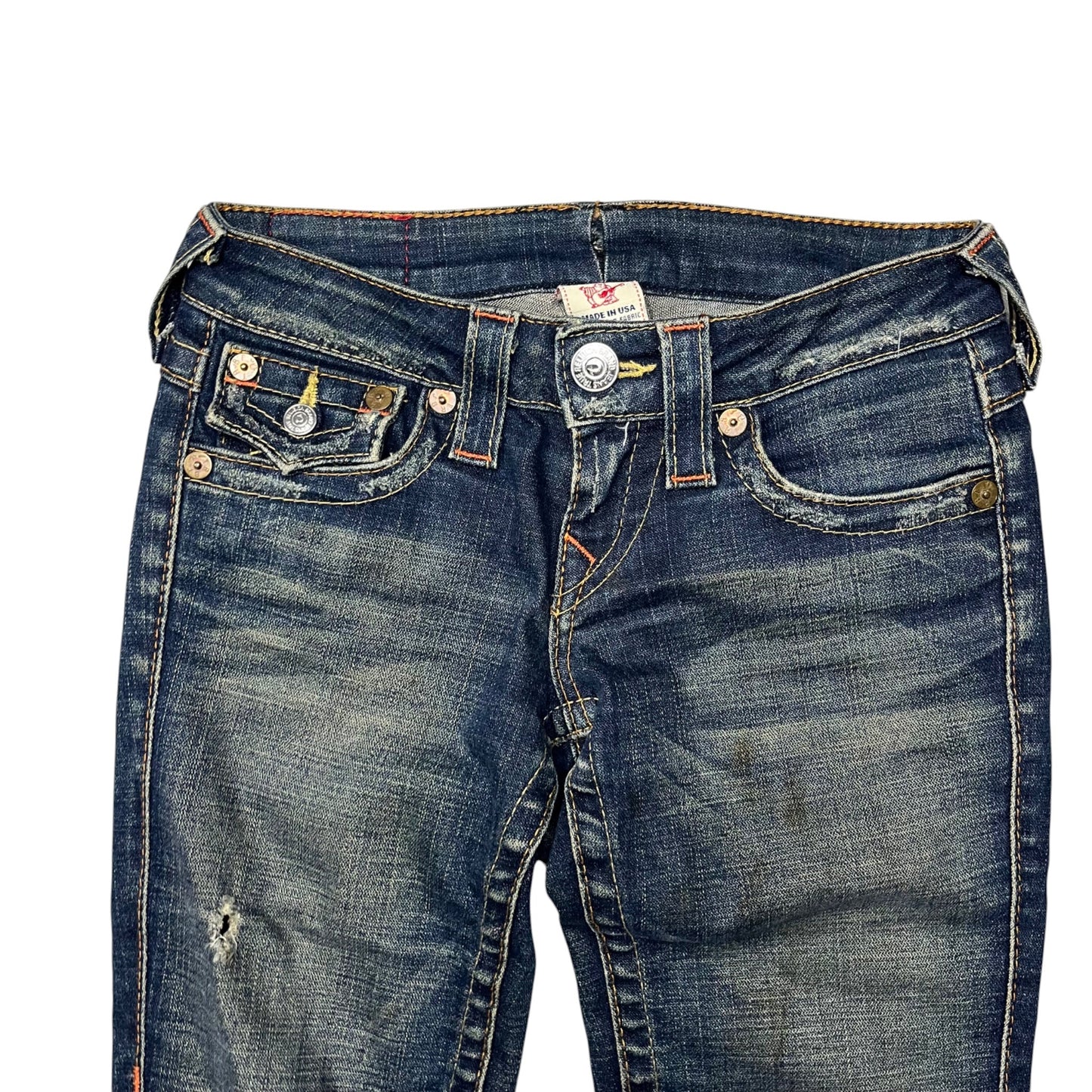 True Religion Women Bootcut Jeans in dunkelblau Größe (24/S)