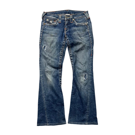 True Religion Bootcut Jeans in dunkelblau Größe (26)