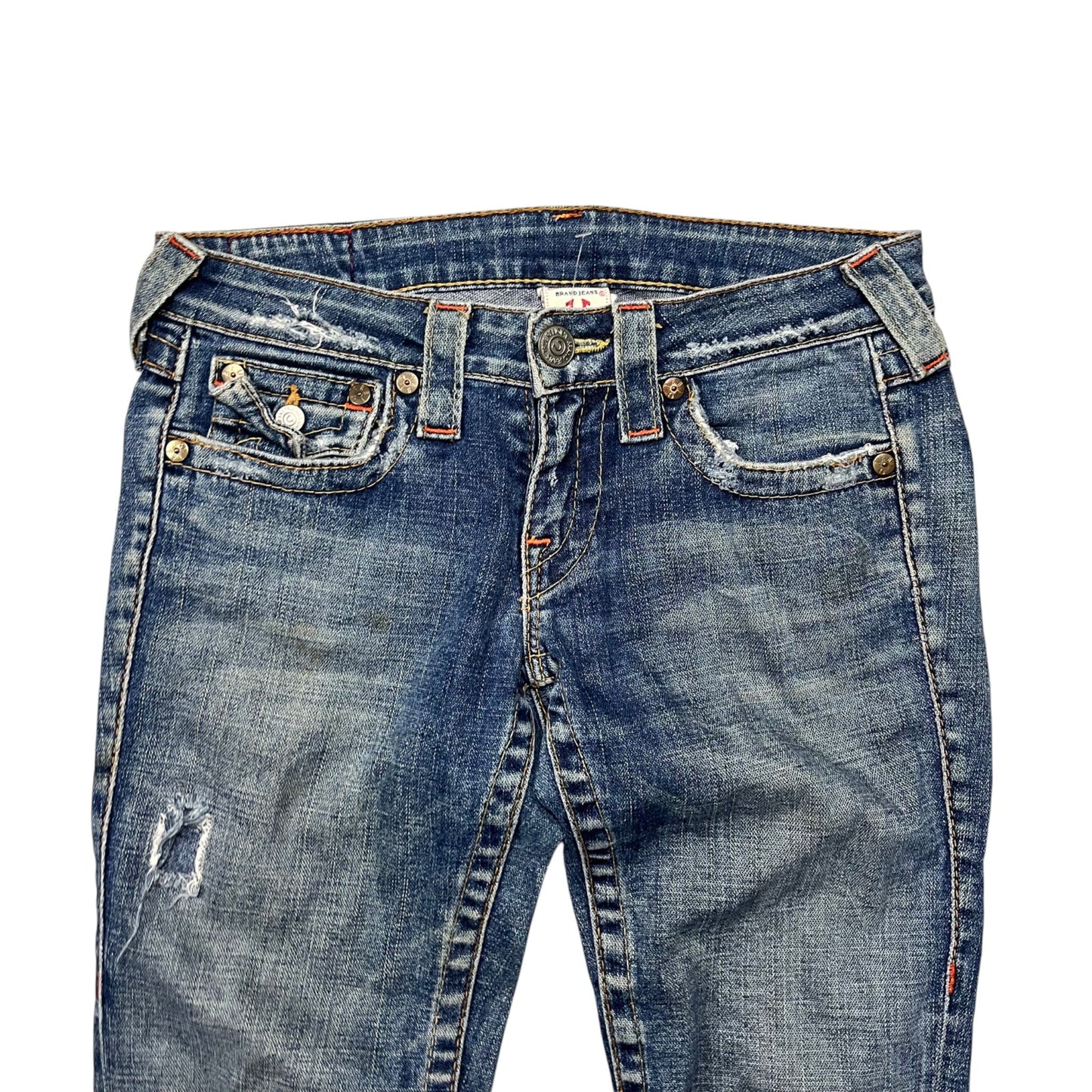 True Religion Bootcut Jeans in dunkelblau Größe (26)