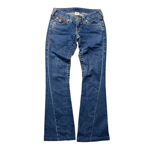 True Religion Bootcut Jeans in dunkelblau Größe (27)