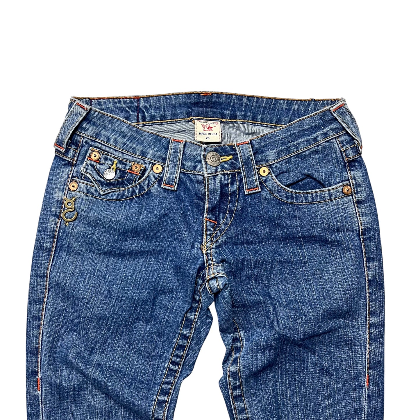 True Religion Bootcut Jeans in dunkelblau Größe (27)