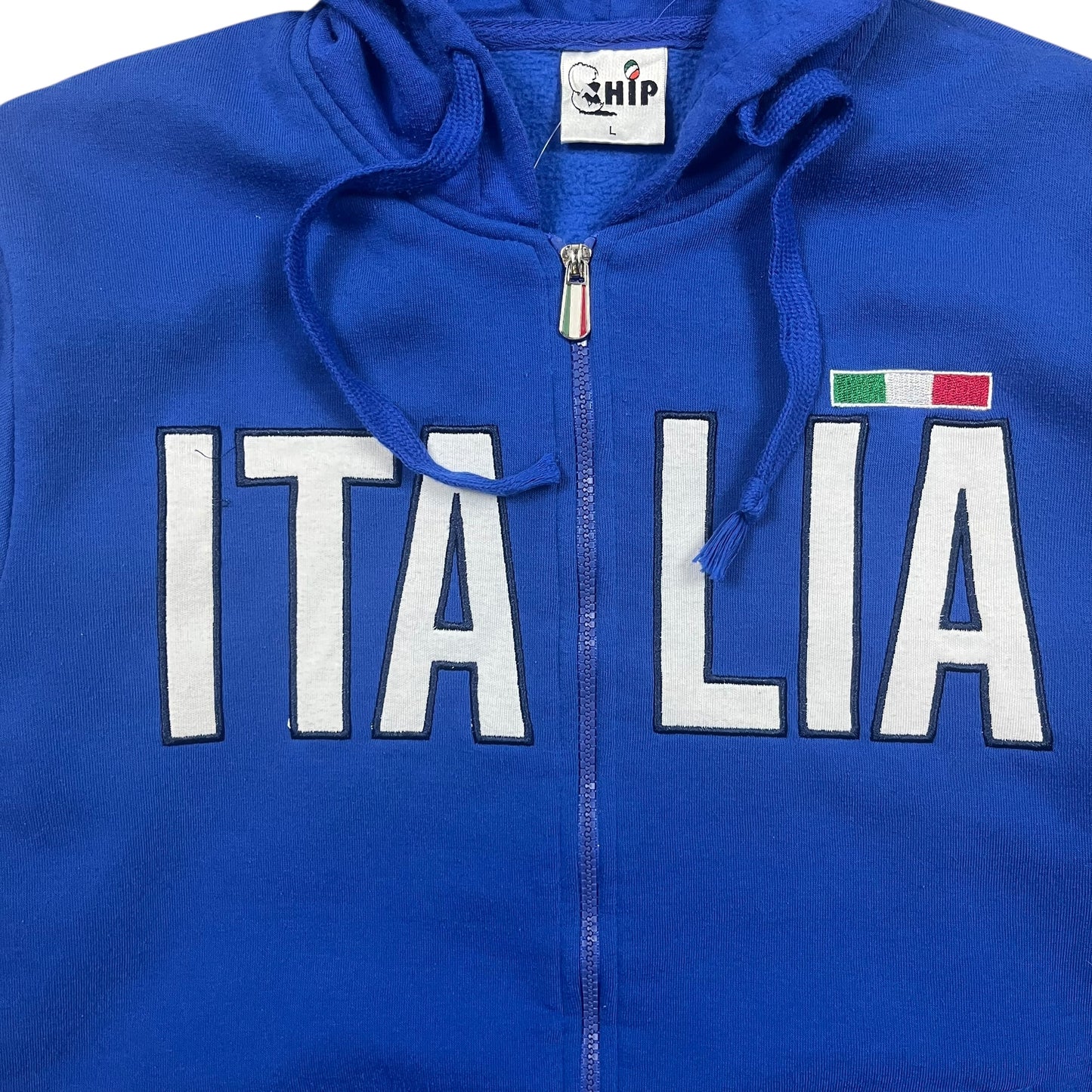 Italia Zipper in dunkelblau/weiß Größe (S)