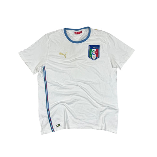 Puma Retro Italien T-Shirt in weiß/blau Größe (L)