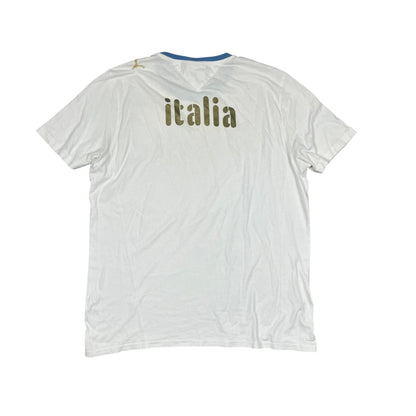 Puma Retro Italien T-Shirt in weiß/blau Größe (L)