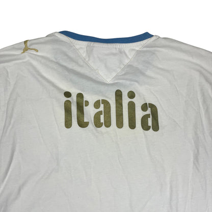 Puma Retro Italien T-Shirt in weiß/blau Größe (L)