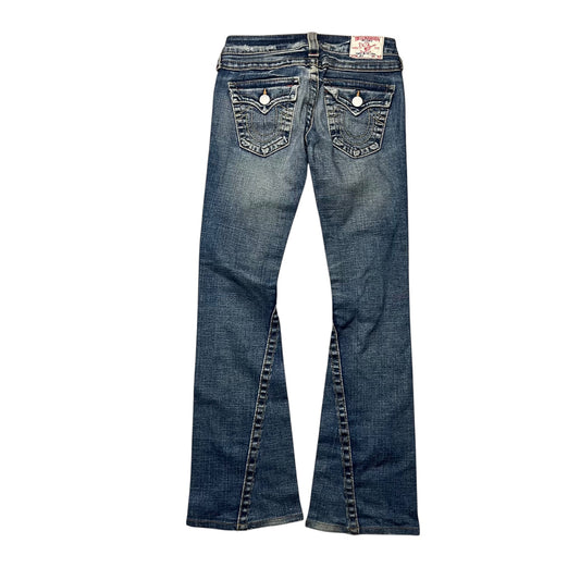 True Religion Women Bootcut Jeans in dunkelblau Größe (24/S)