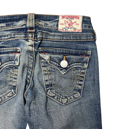 True Religion Women Bootcut Jeans in dunkelblau Größe (24/S)