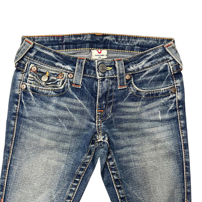True Religion Women Bootcut Jeans in dunkelblau Größe (24/S)