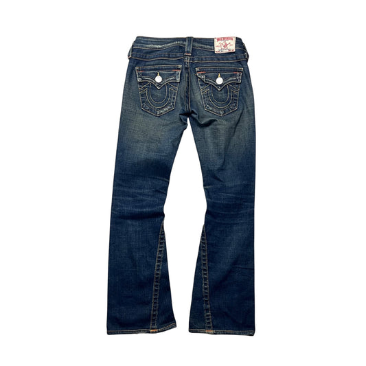 True Religion Women Bootcut Jeans in dunkelblau Größe (24/S)