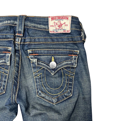 True Religion Women Bootcut Jeans in dunkelblau Größe (24/S)