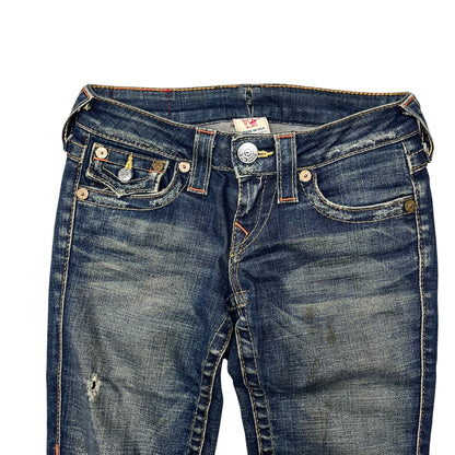 True Religion Women Bootcut Jeans in dunkelblau Größe (24/S)