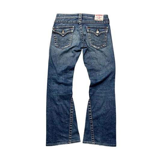 True Religion Bootcut Jeans in dunkelblau Größe (26)