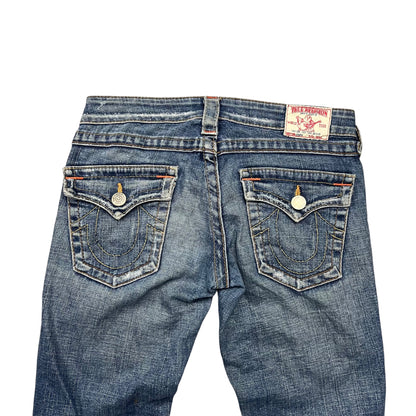 True Religion Bootcut Jeans in dunkelblau Größe (26)