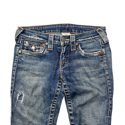 True Religion Bootcut Jeans in dunkelblau Größe (26)
