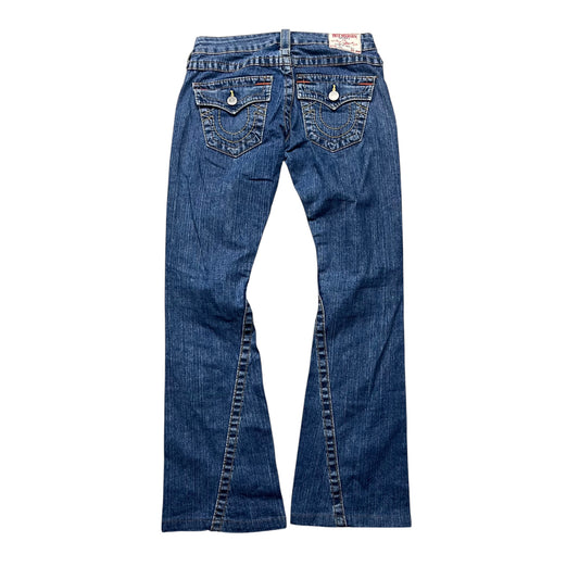 True Religion Bootcut Jeans in dunkelblau Größe (27)
