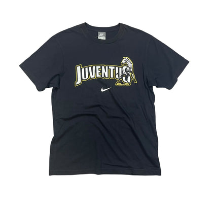 Nike Vintage Juventus Turin T-Shirt in schwarz, weiß, gelb Größe (S)