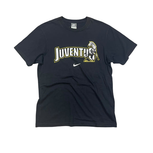 Nike Vintage Juventus Turin T-Shirt in schwarz, weiß, gelb Größe (S)