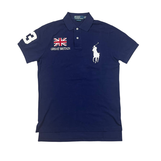 Ralph Lauren Big Pony Great Britain (3) Poloshirt in dunkgleblau Größe (M)